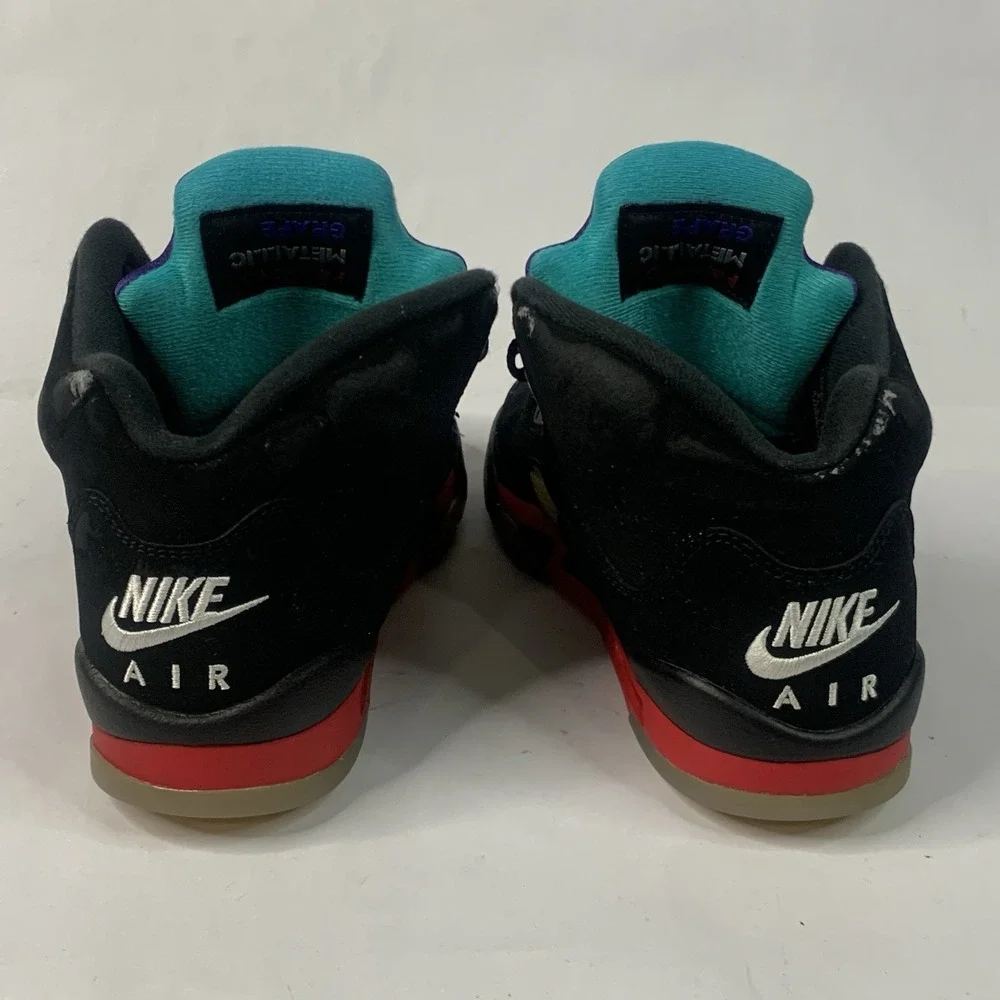 Nike Kids Jordan 5‎ Retro CZ2989-001 Black Red Sneaker Shoes Size 6.5Y